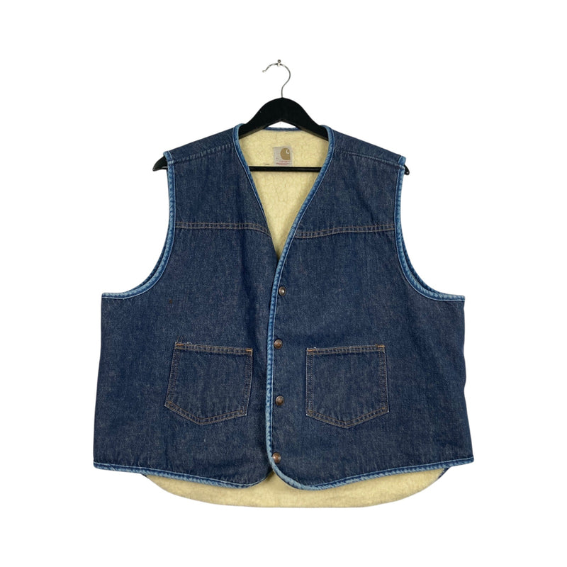 Vintage Carhartt Denim Sherpa Lined Vest