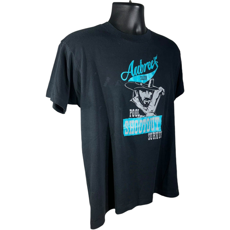 Vintage Aubree's Saloon Pool Shootout Survivor Souvenir Tee