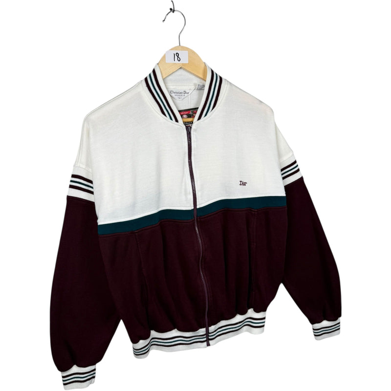 Vintage Christian Dior Colorblock Full Zip Bomber Jacket