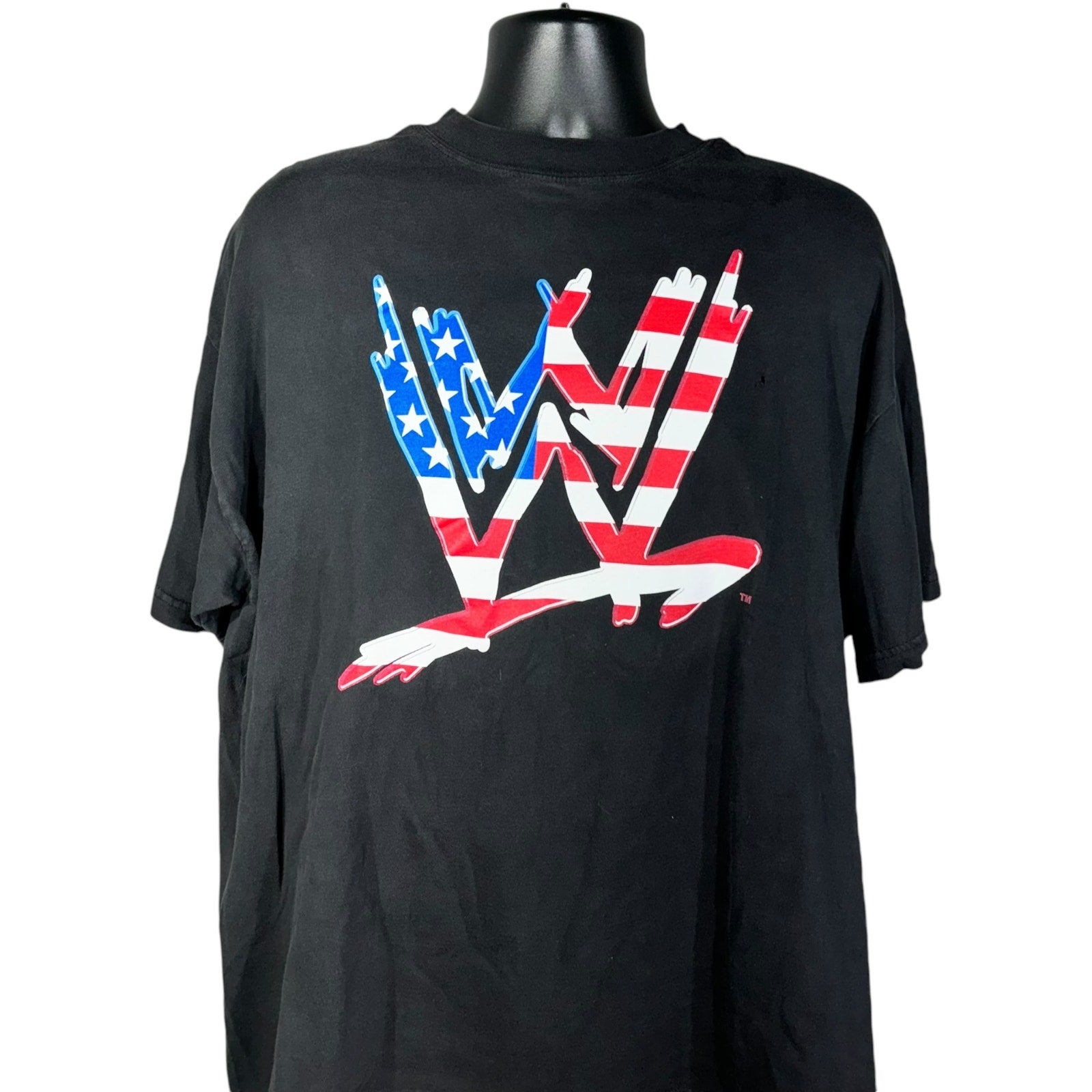 Vintage WWE American Flag Logo Tee