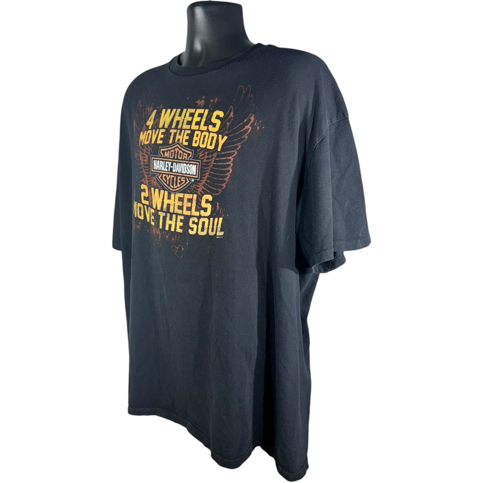 Vintage Harley Davidson "2 Wheels Move The Soul" Tee