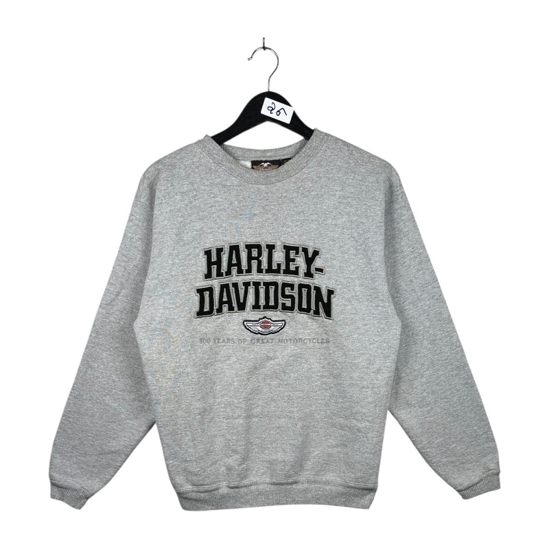 Vintage Harley Davidson Embroidered Spellout Logo Crewneck