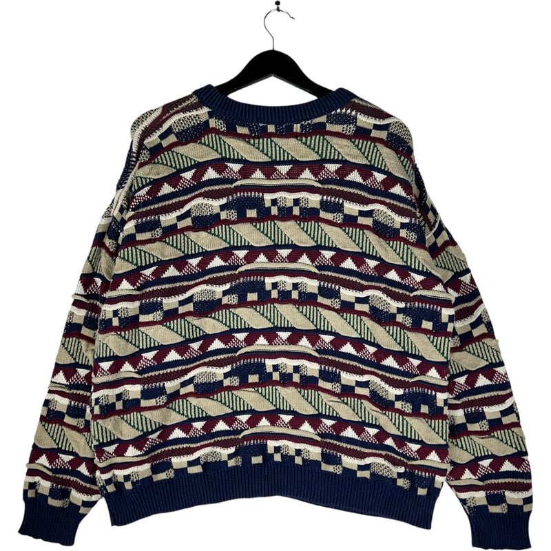 Vintage Leoniak 3D Knit Textured Sweater