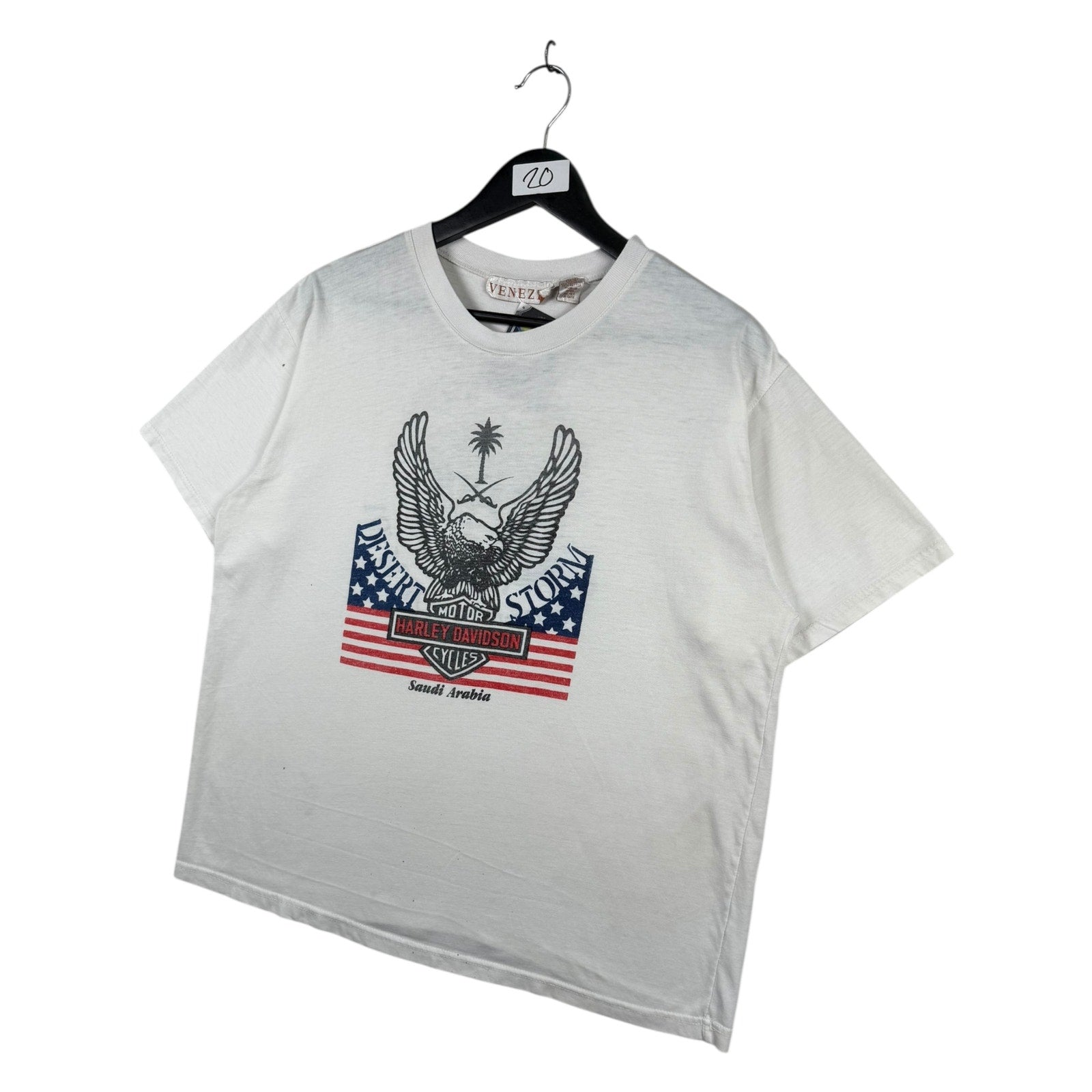 Vintage Harley Davidson Desert Storm Saudi Eagle T-Shirt