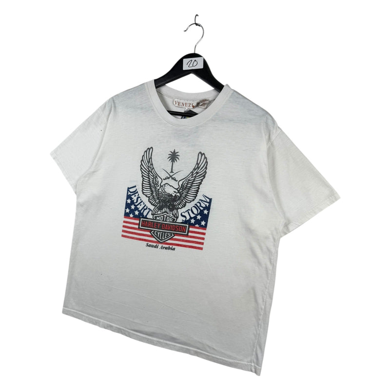 Vintage Harley Davidson Desert Storm Saudi Eagle T-Shirt