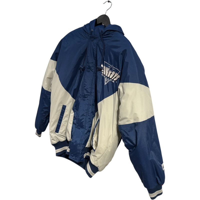 Vintage Logo 7 Dallas Cowboys Spellout NFL Puffer Jacket