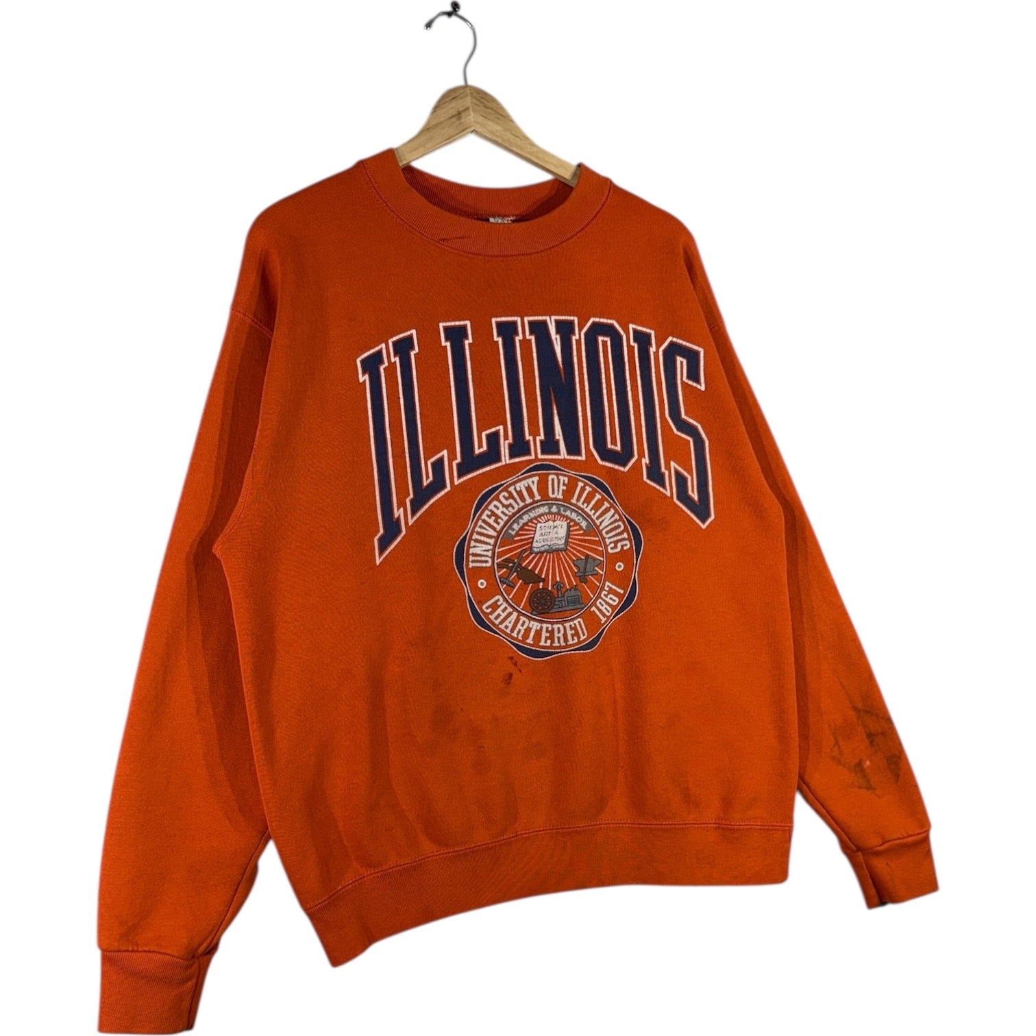 Vintage University Of Illinois Sweatshirt Crewneck