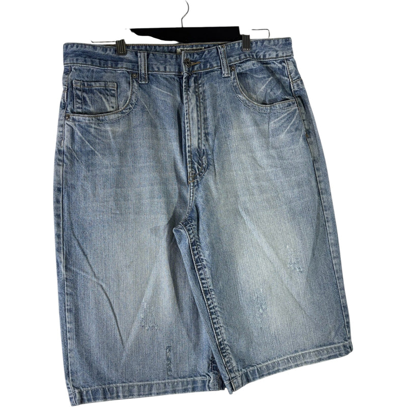 Vintage Route 66 Wide Leg Denim Shorts 36
