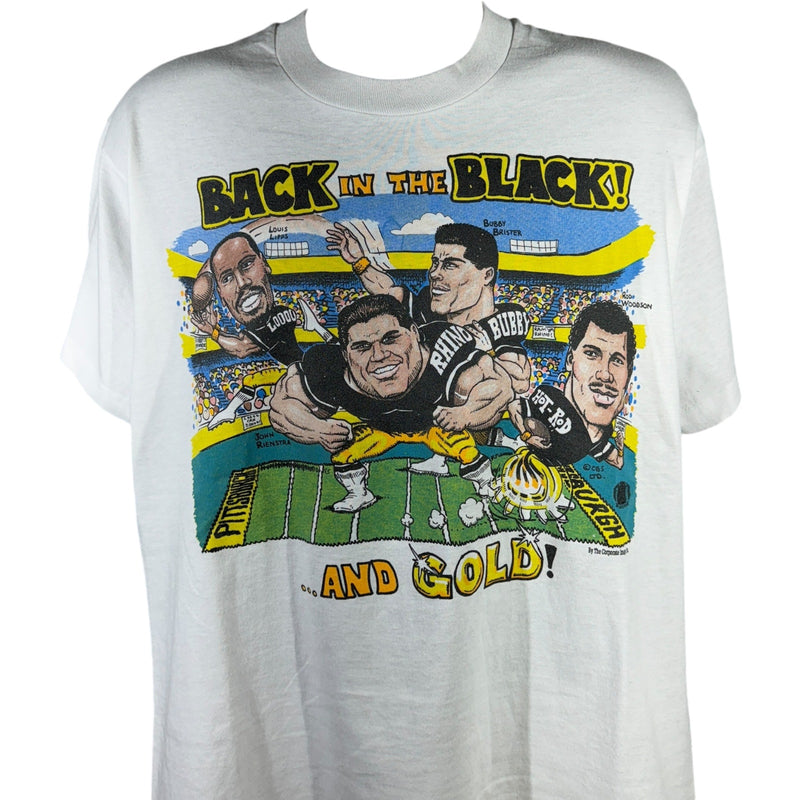 Vintage Pittsburgh Steelers "Black and Gold" Caricature Tee