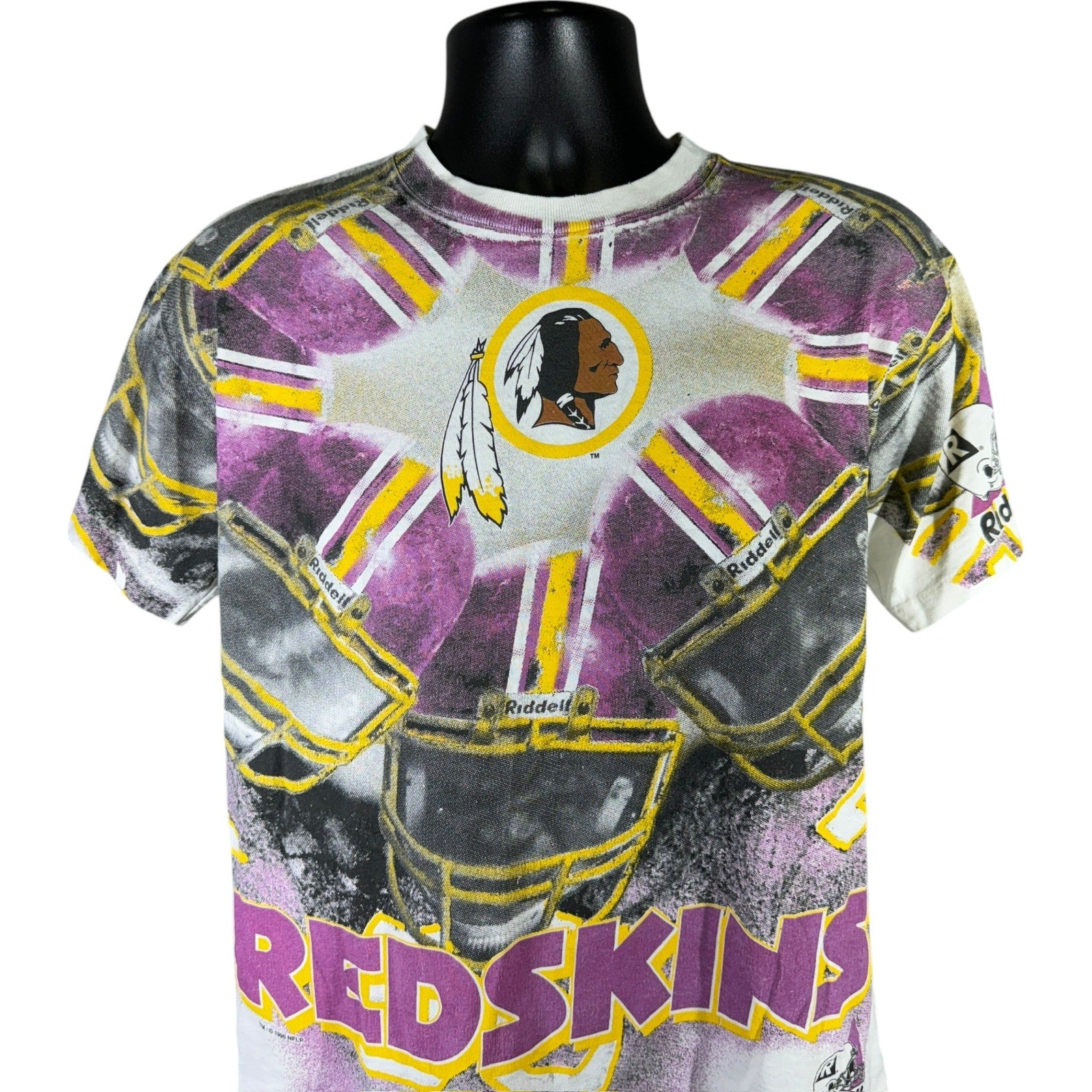 Vintage Washington Redskins Huddle AOP NFL Tee