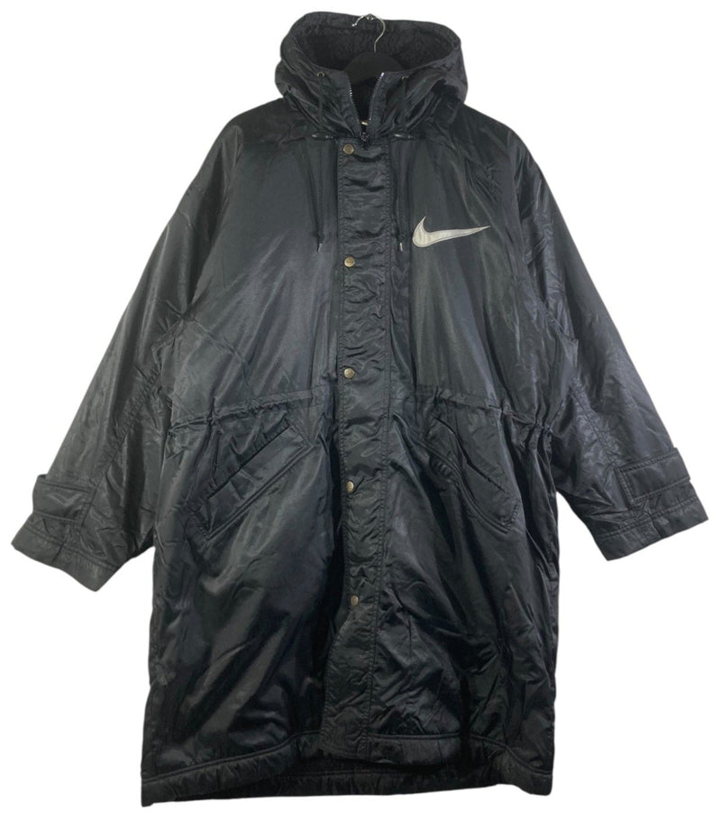 Vintage Nike Sherpa Lined Long Hooded Jacket