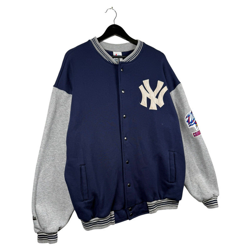 Vintage Majestic New York Yankees MLB Colorblock Varsity Jacket