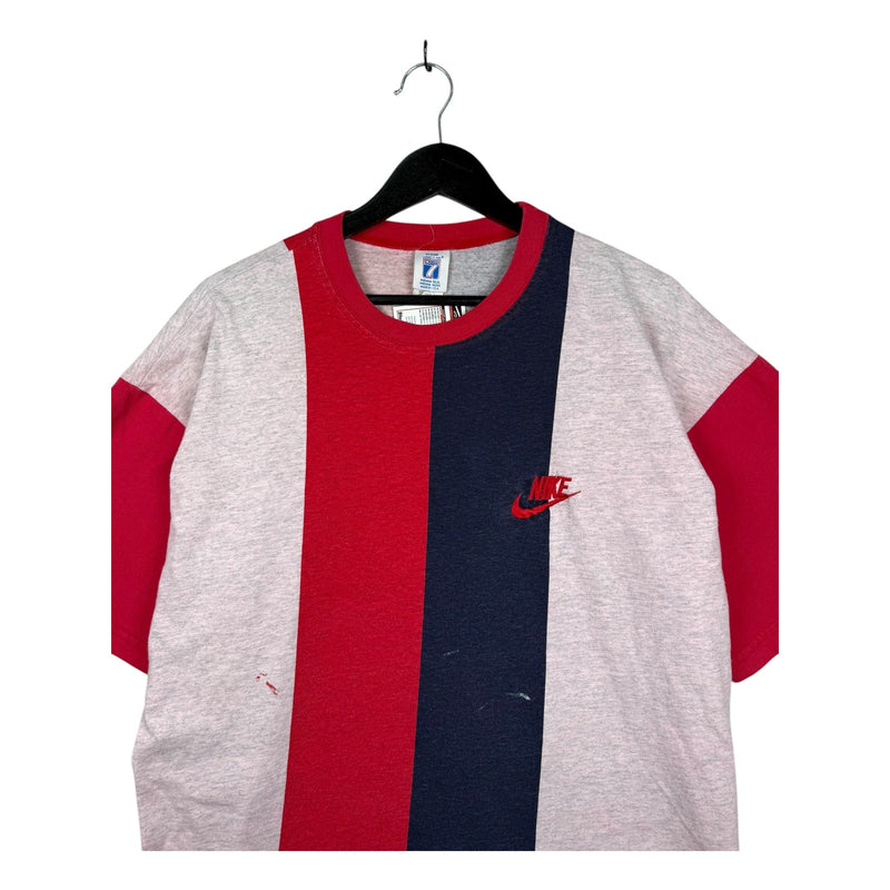 Vintage Nike Embroidered Swoosh Colorblock T-Shirt