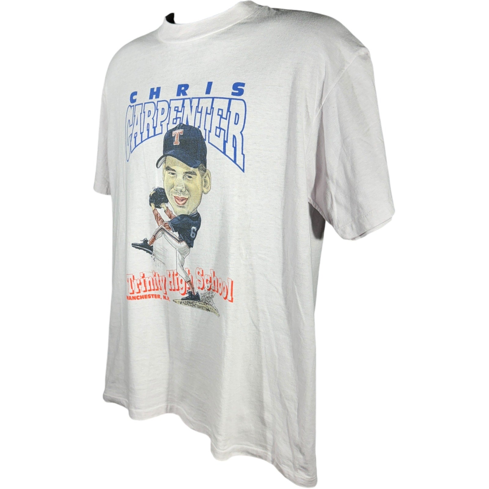 Vintage Charles Carpenter Trinity High School Blue Jays Caricature Tee