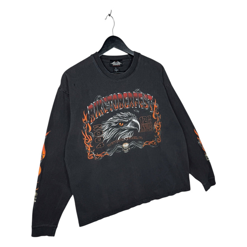 Vintage Biketoberfest Daytona Beach Eagle Long Sleeve T-Shirt
