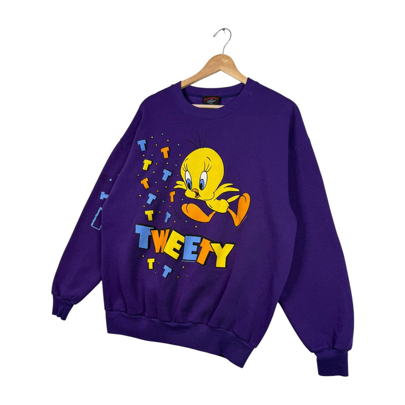 Vintage Looney Tunes Tweety Bird Spellout Crewneck