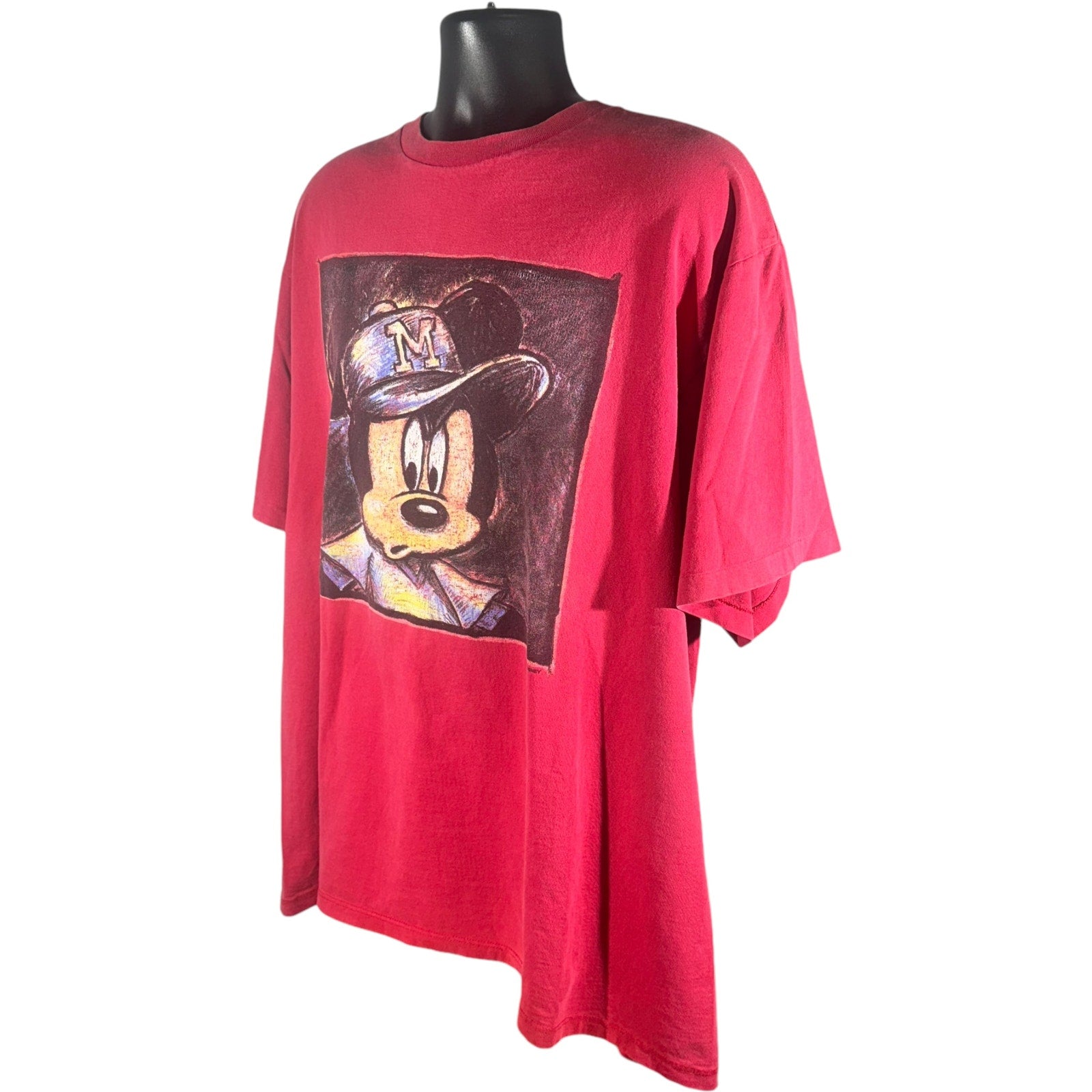 Vintage Disney Mickey Mouse Illustrated Baseball Mickey Tee