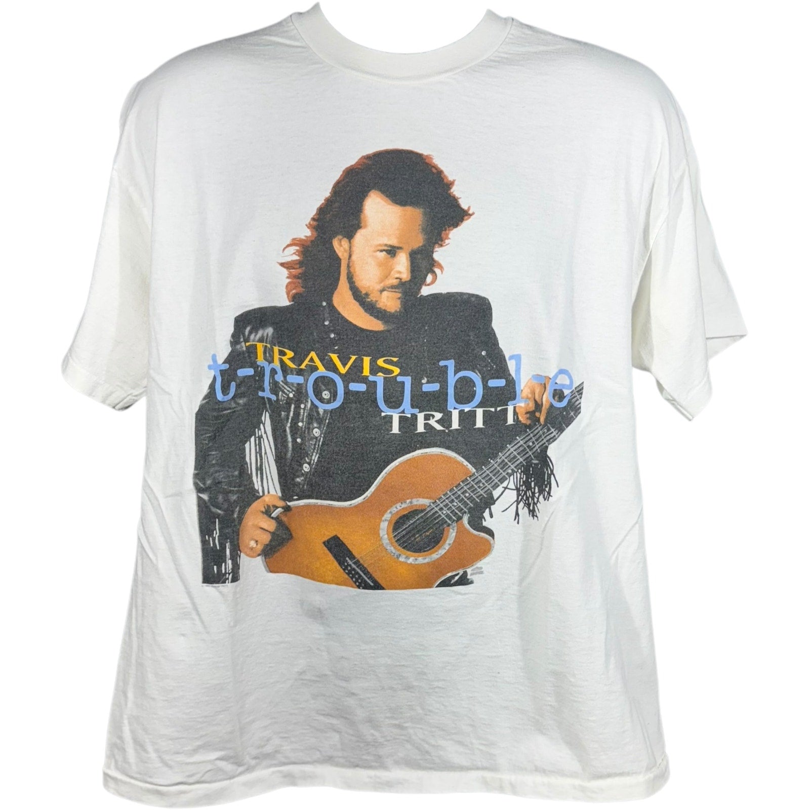 Vintage Travis Tritt Trouble Album Promo Tee 1992