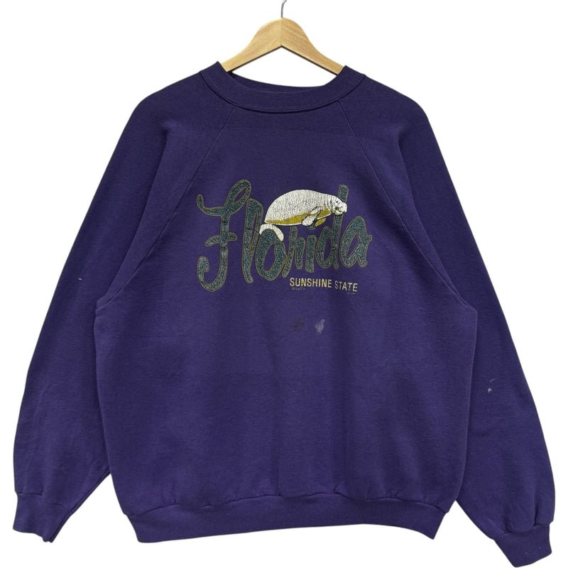 Vintage Florida Manatee Spellout Crewneck