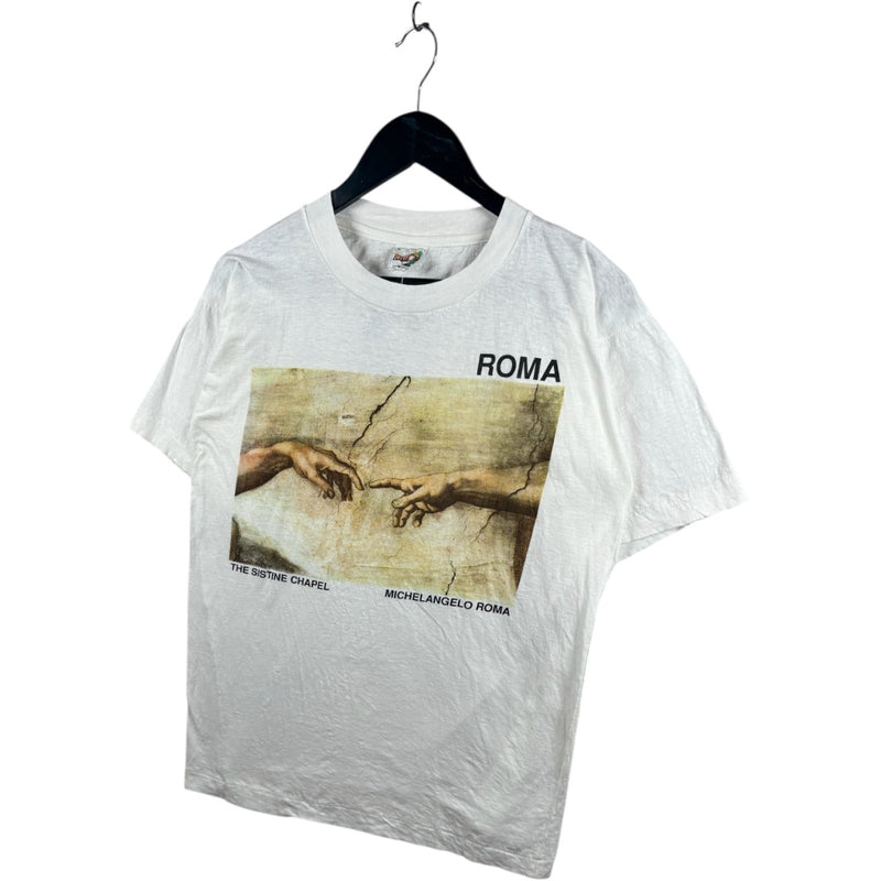 Vintage Michelangelo Roma The Creation Graphic T-Shirt