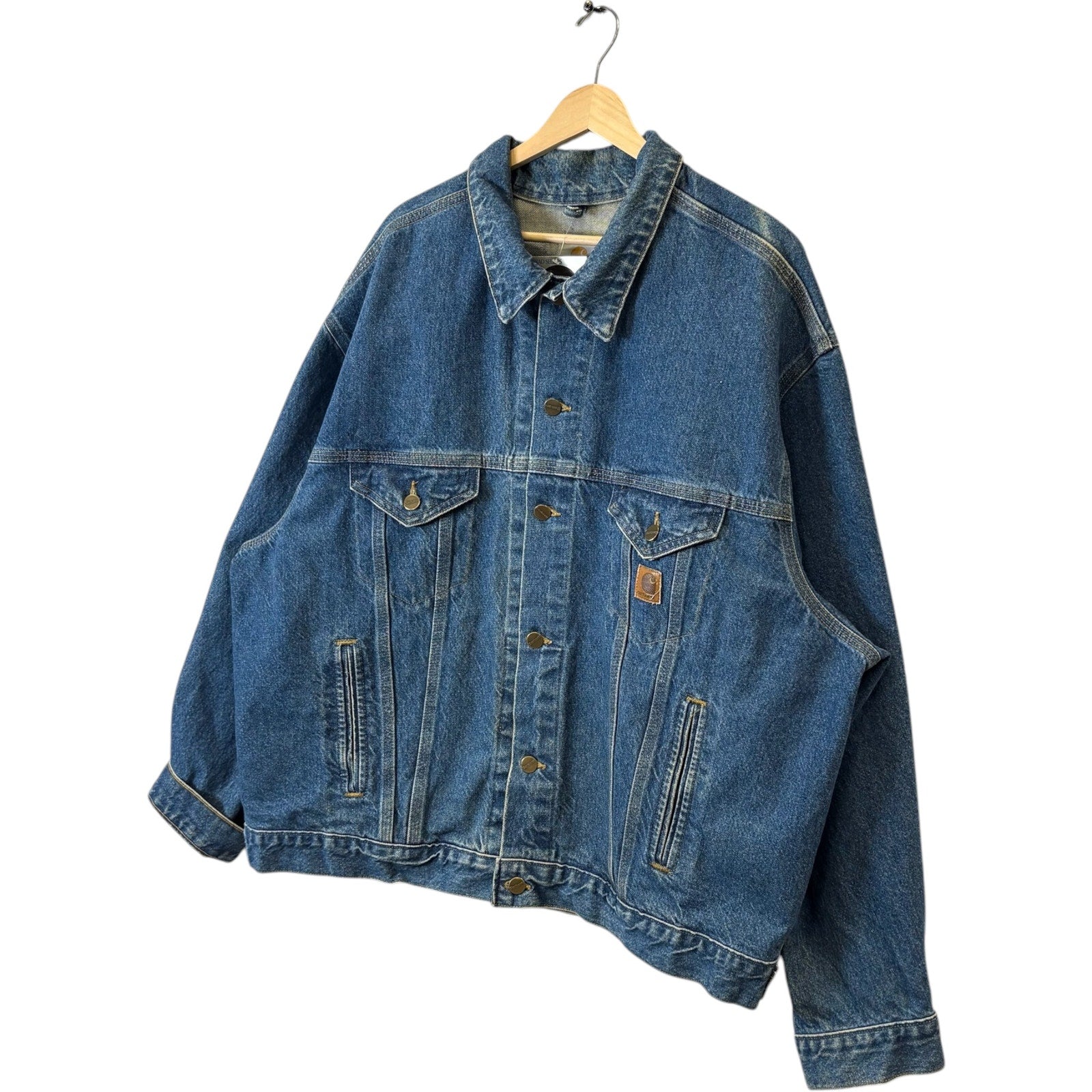 Vintage Carhartt J12 DST Button Up Denim Jacket