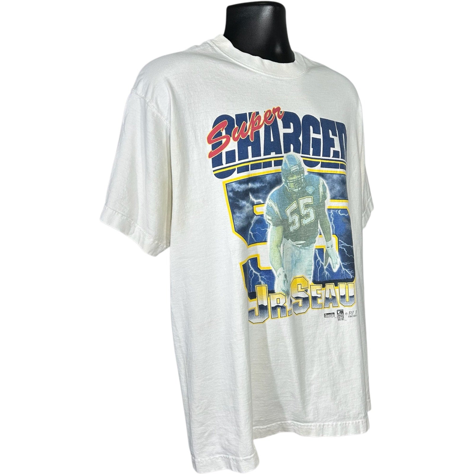 Vintage San Diego Chargers Jr. Seau "Super Charged" Tee