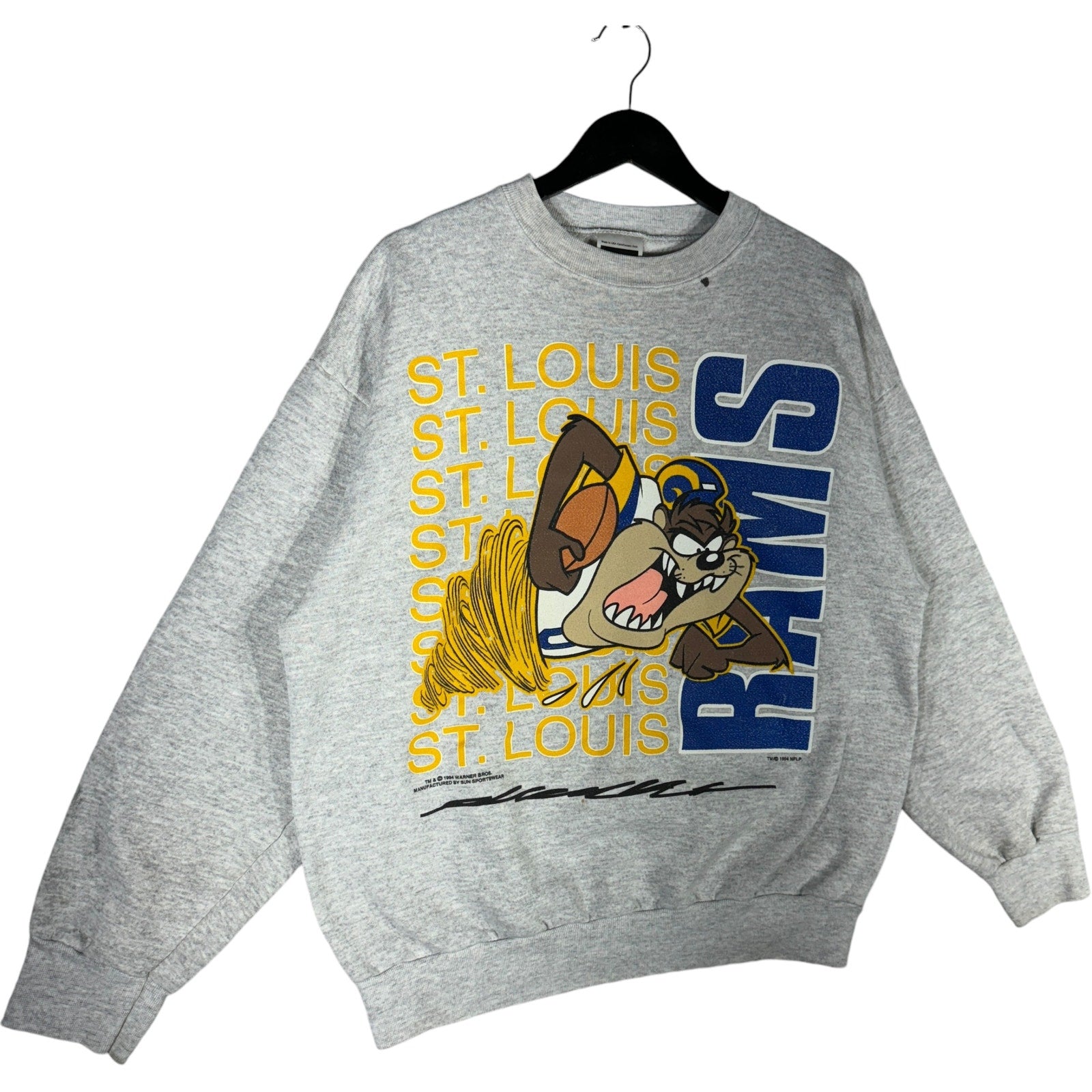 Vintage St. Louis Rams Taz Looney Tunes Crewneck