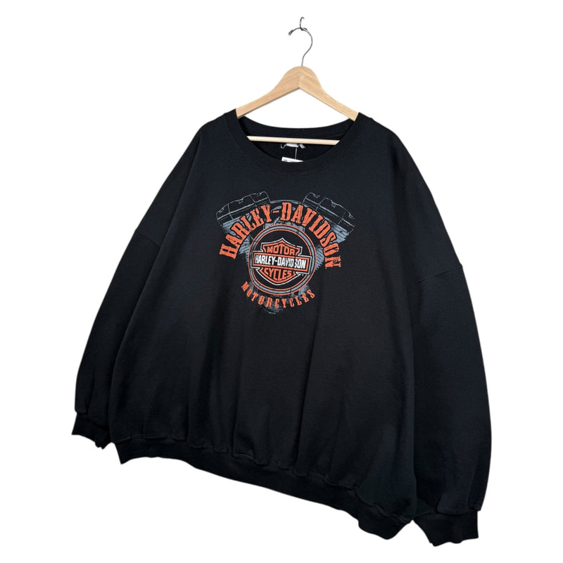 Vintage Harley Davidson V-Twin Engine Graphic Crewneck