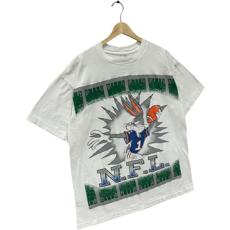 Vintage Looney Tunes Bugs Bunny Jumbo Print NFL Tee 90s