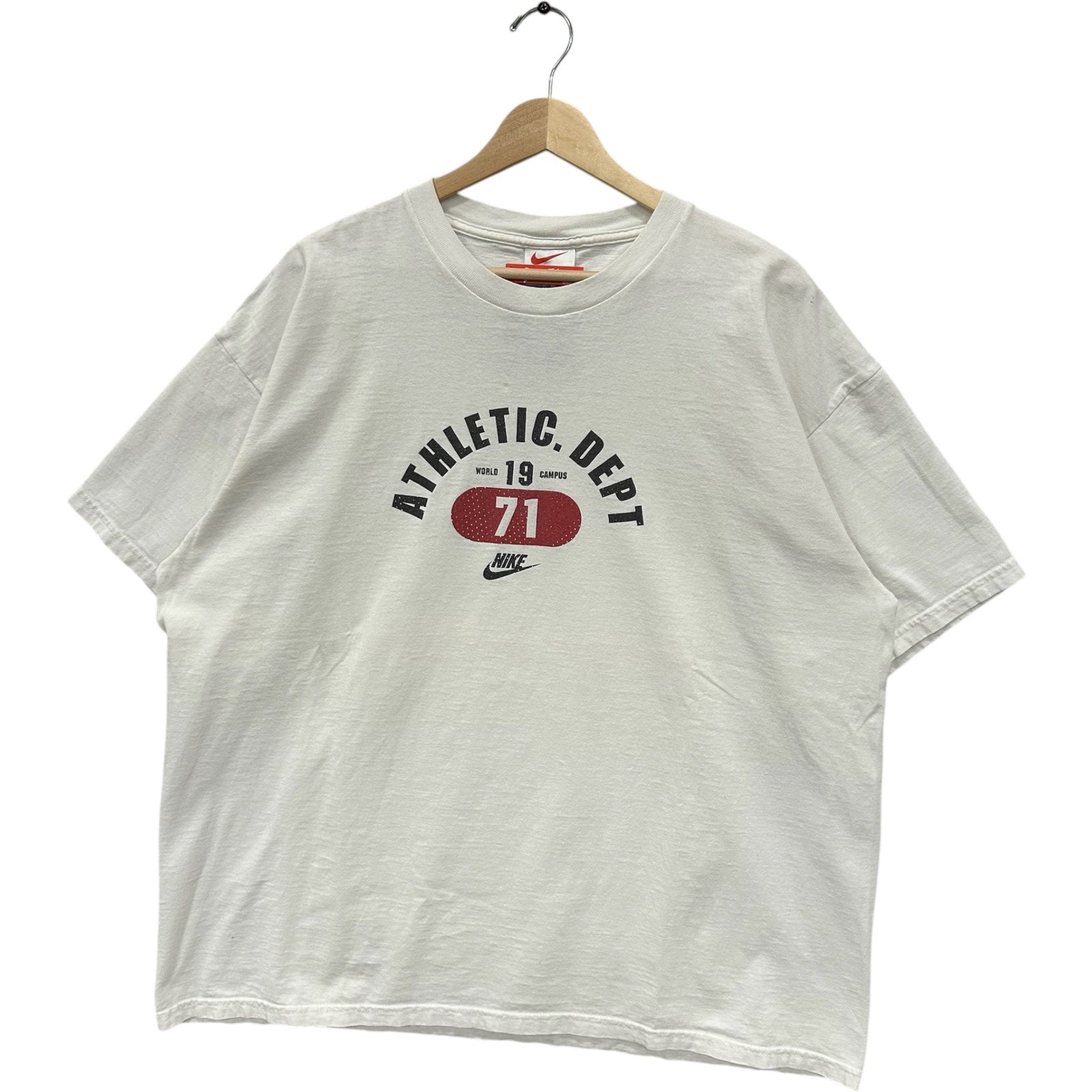 Vintage Nike Athletic Dept Arch Spellout Logo Tee