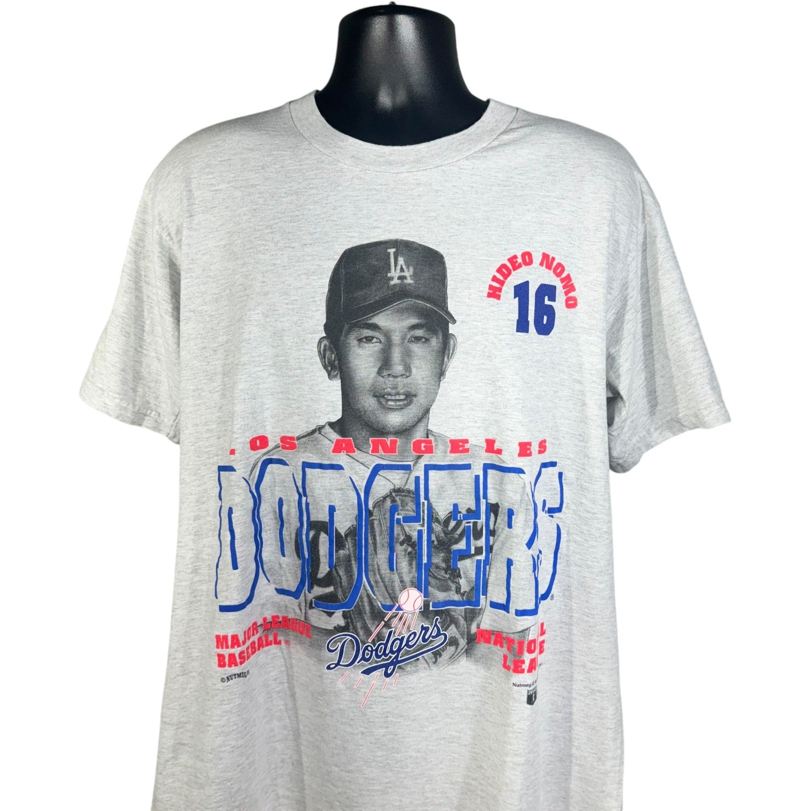 Vintage Los Angeles Dodgers Hideo Nomo Nutmeg Tee 1995