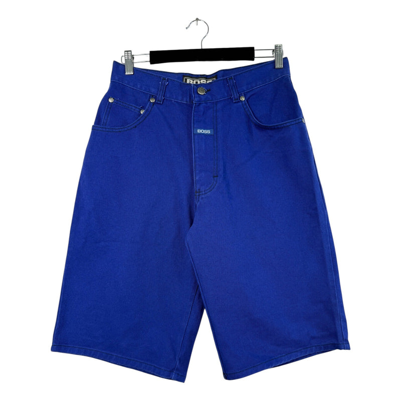Vintage BOSS Embroidered Denim Shorts 30 x 13