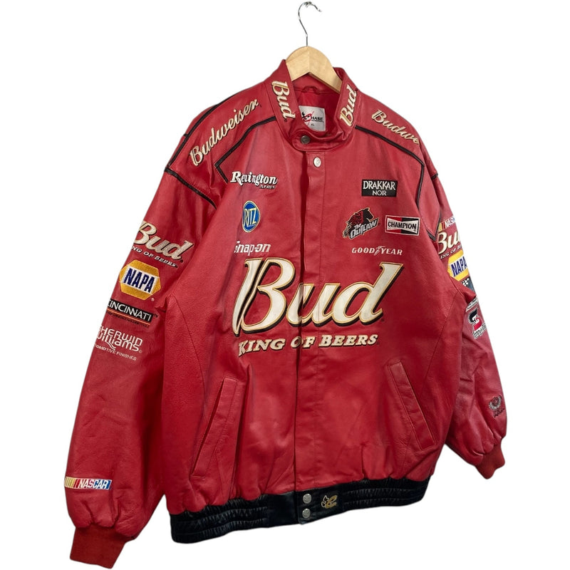 Vintage Budweiser Patches Racing NASCAR Bomber Jacket