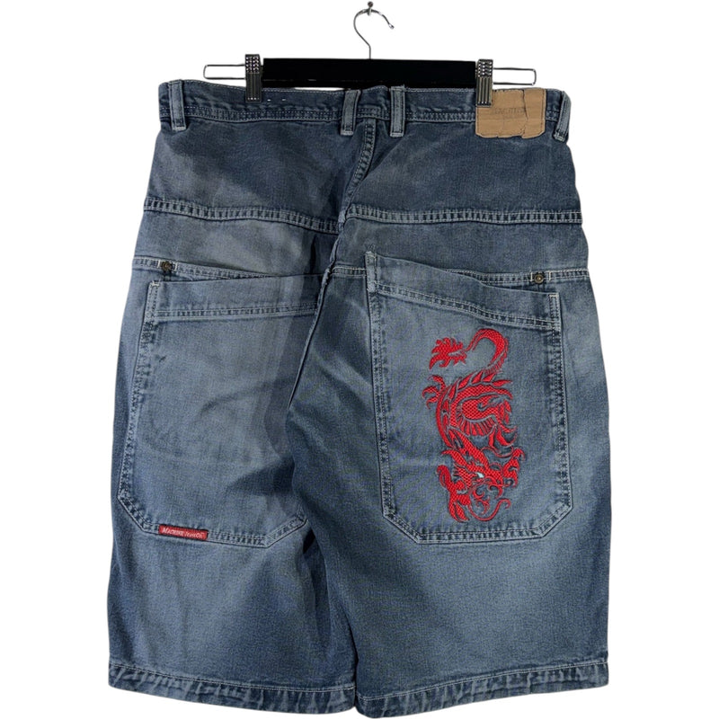 Vintage Machine Jeans Co Embroidered Denim Shorts 36