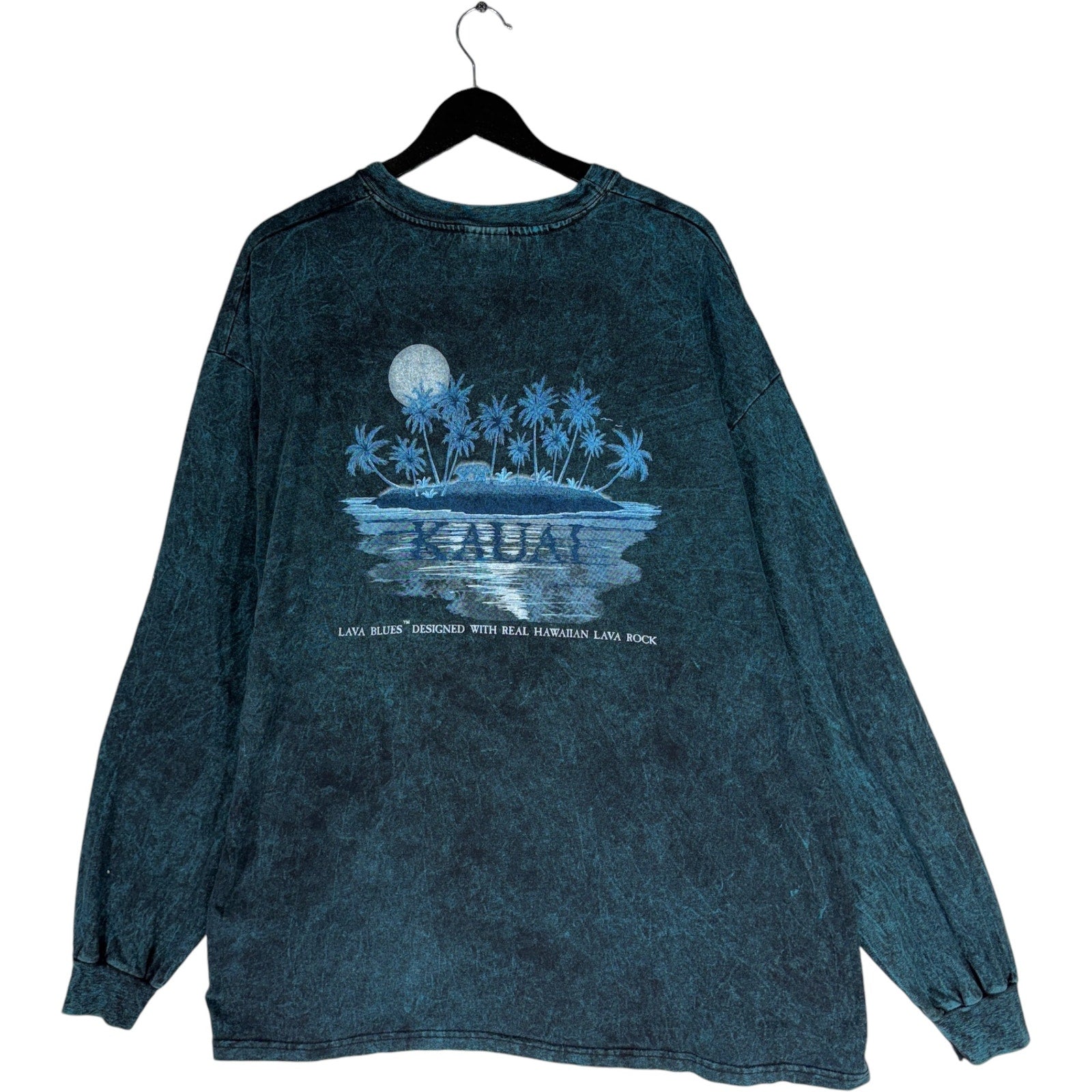 Vintage Lava Blues Kauai Hawaii Souvenir Long Sleeve