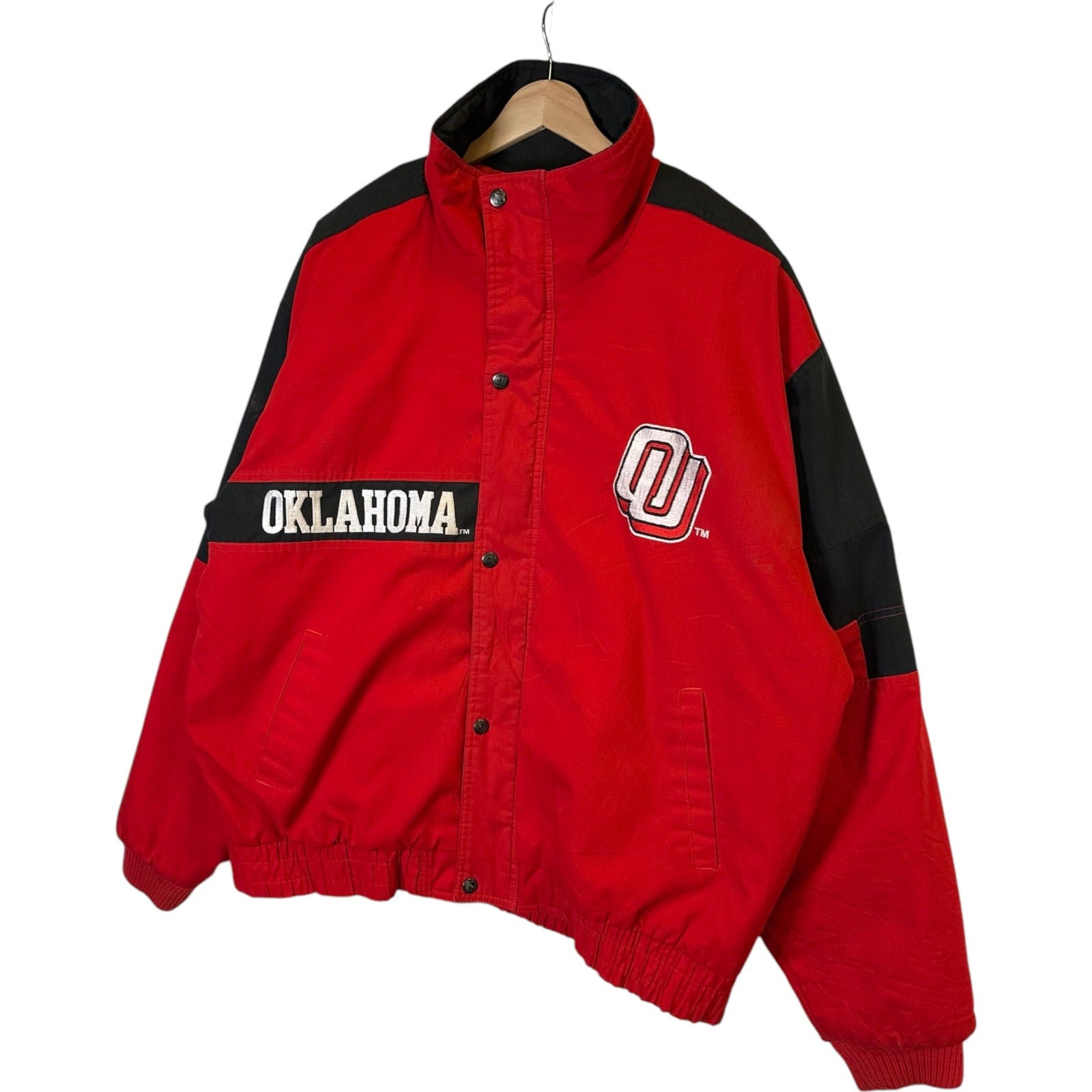 Vintage Oklahoma University Button Down Bomber Jacket