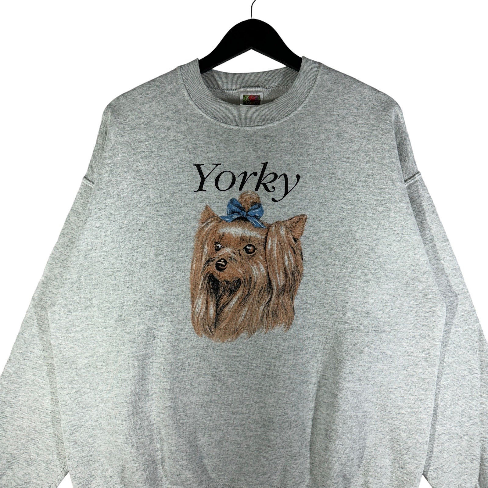 Vintage Yorky Dog Portrait Crewneck