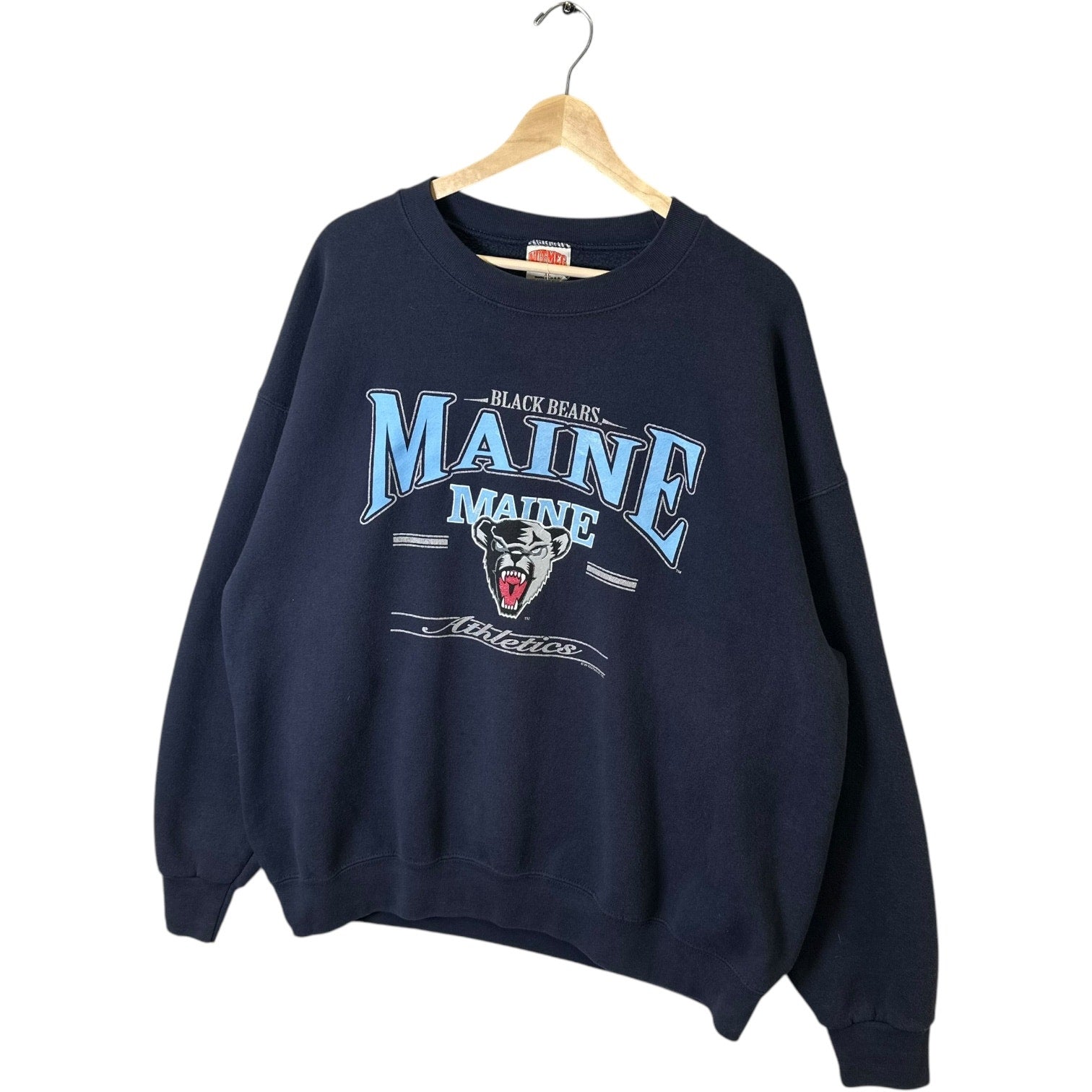 Vintage Nutmeg University Of Maine Black Bears Crewneck 90s