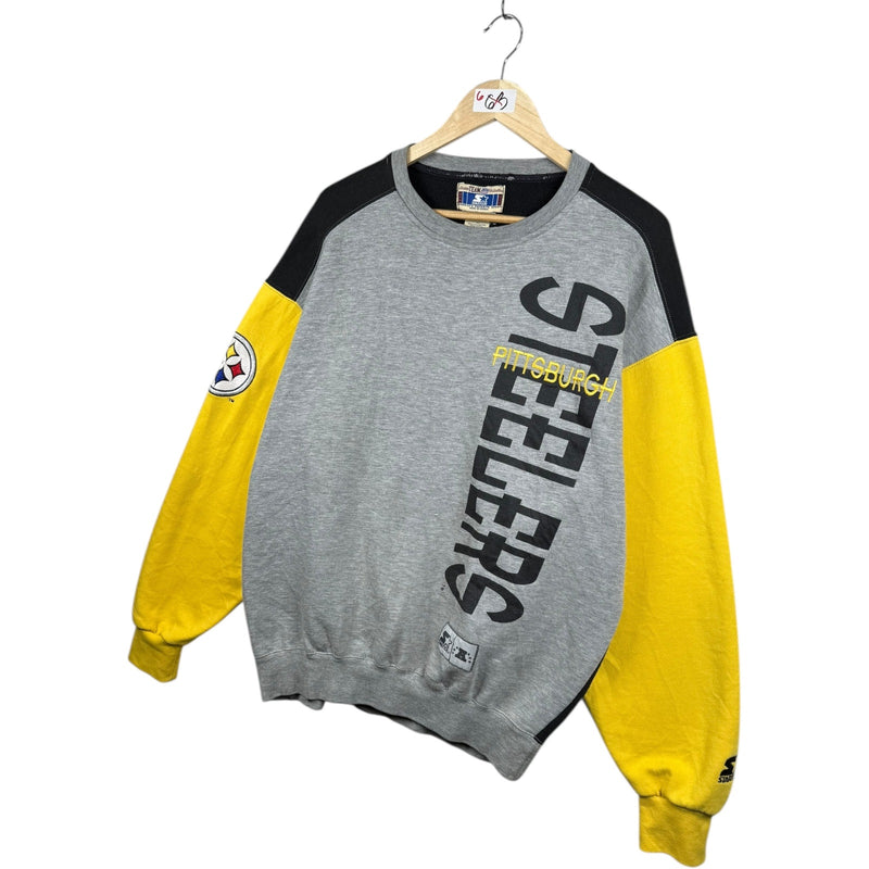 Vintage Starter Pittsburgh Steelers NFL Colorblock Crewneck