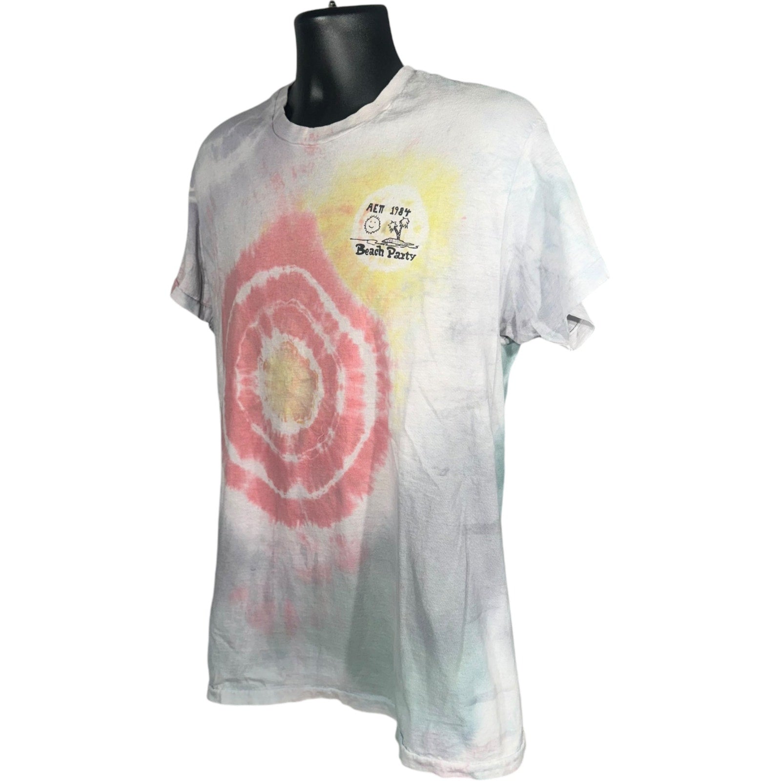 Vintage AEπ Beach Party Tye Dye Tee 1984