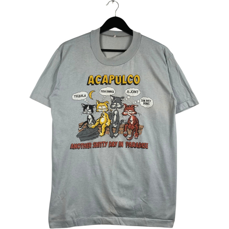 Vintage Acapulco Mexico Funny Cat T-Shirt
