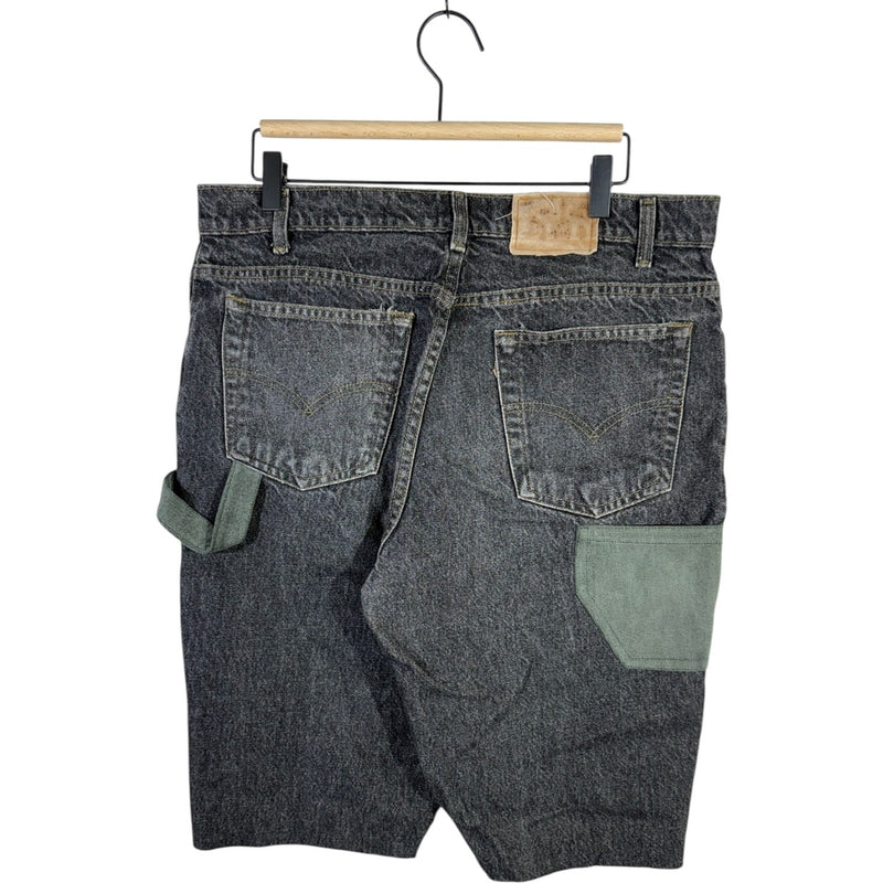 Vintage Levi's Cut & Sew Carpenter Denim Shorts 36
