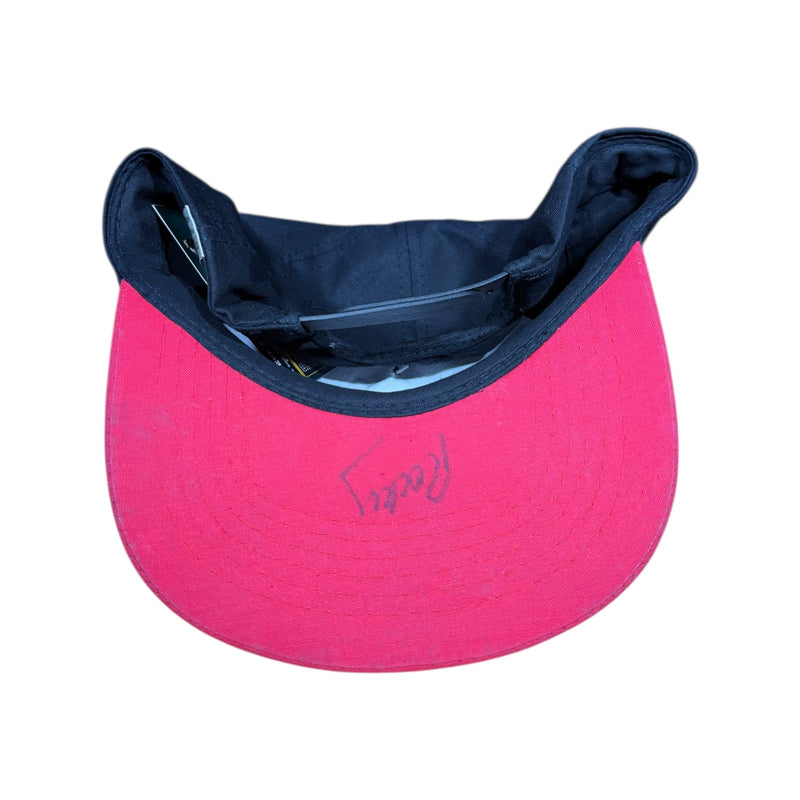 Vintage Cartoon Cat Guitar Embroidered Snapback Hat