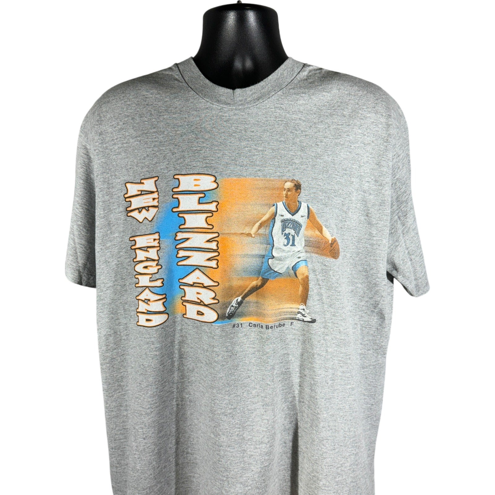 Vintage New England Blizzard WNBA Spellout Tee 90s