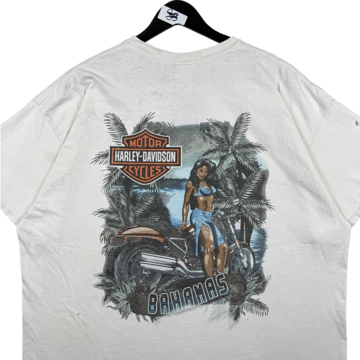 Vintage Harley Davidson Bahamas Motorcycle Graphic T-Shirt