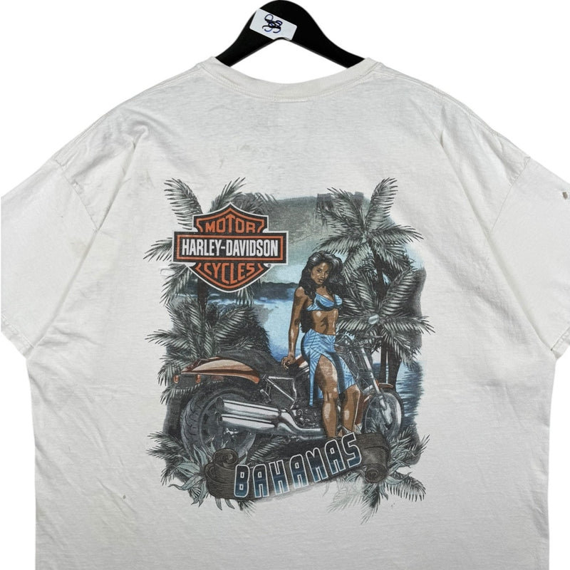 Vintage Harley Davidson Bahamas Motorcycle Graphic T-Shirt