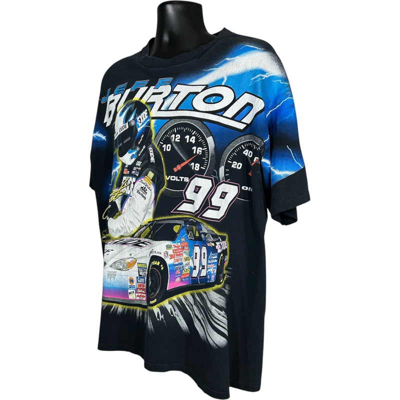 Vintage Jeff Burton # 99 "Lightning Fast" AOP NASCAR Tee