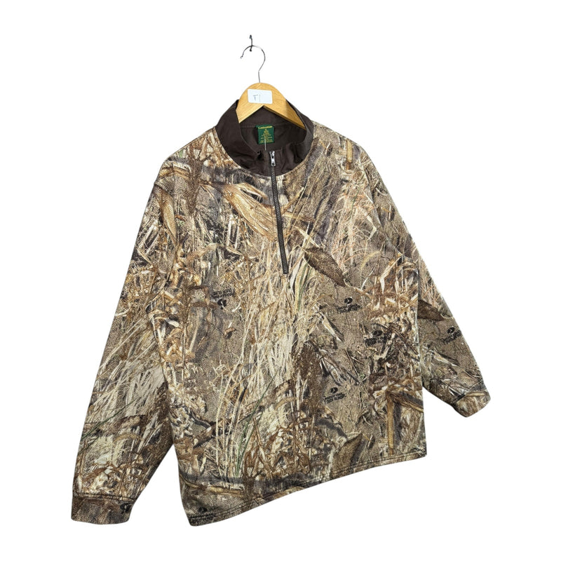 Vintage Cabela's Mossy Oak Half Zip Light Jacket