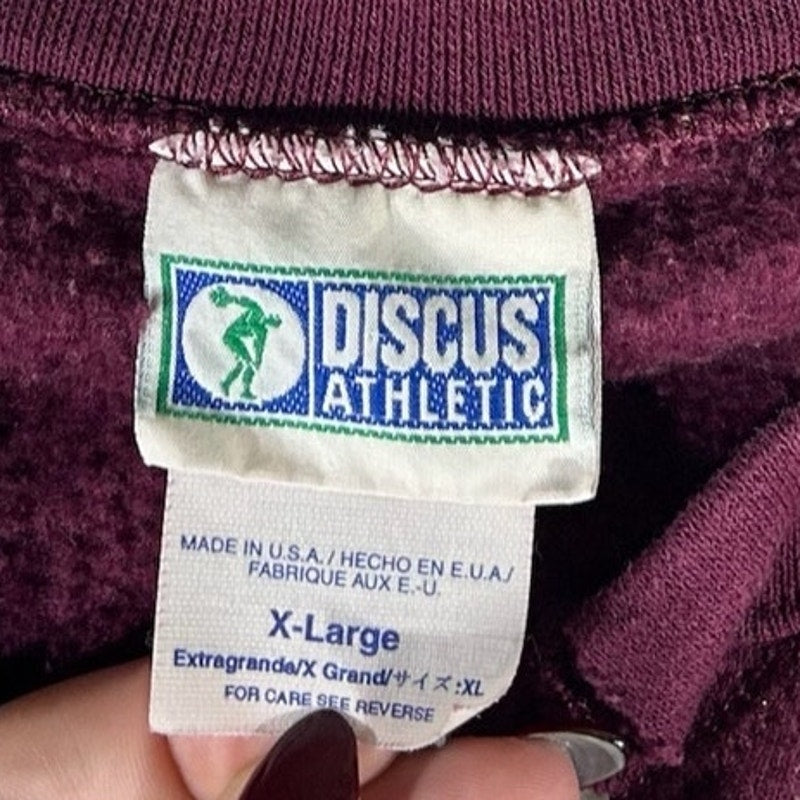 Vintage Discus Cut Neck Crewneck 90s