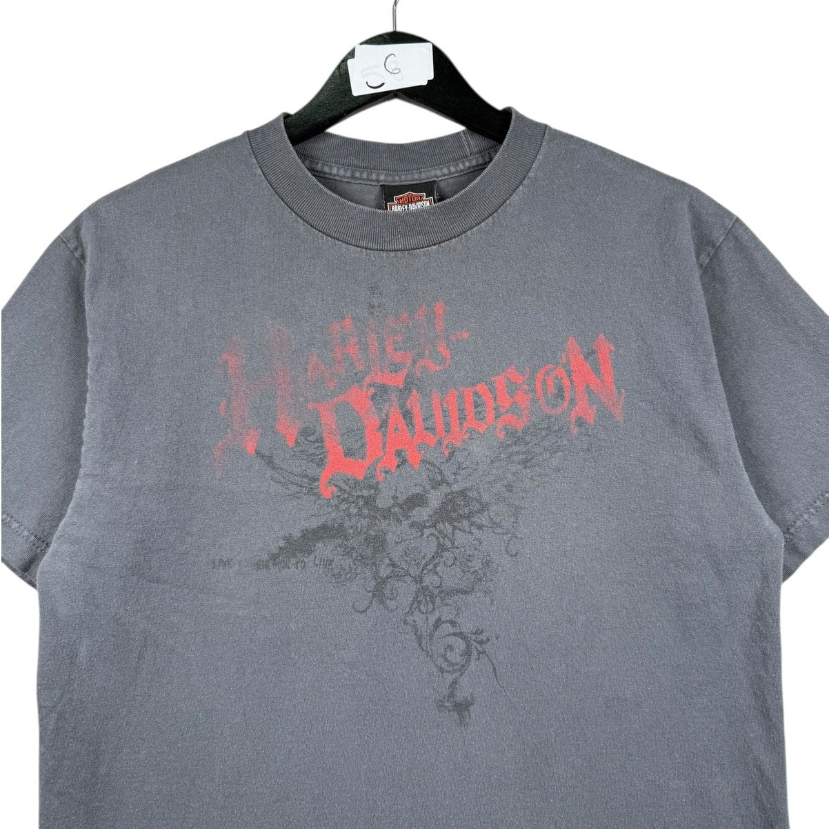 Vintage Harley Davidson Flames Graphic T-Shirt